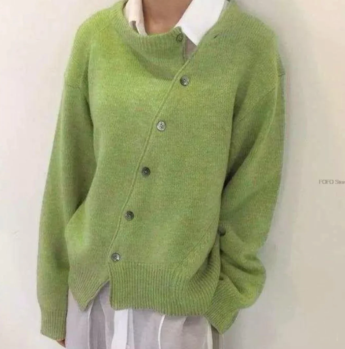 Amalie | Asymmetrisk Cashmere Cardigan